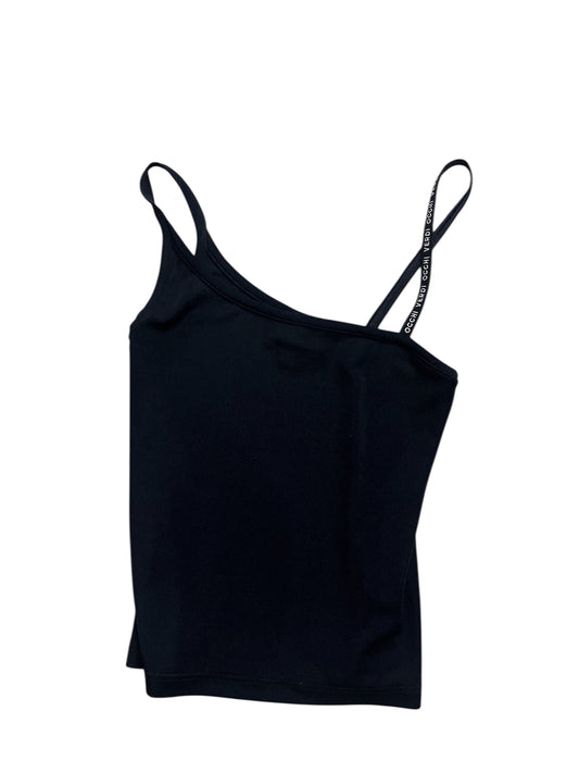 Black asymmetrical tank top #11358