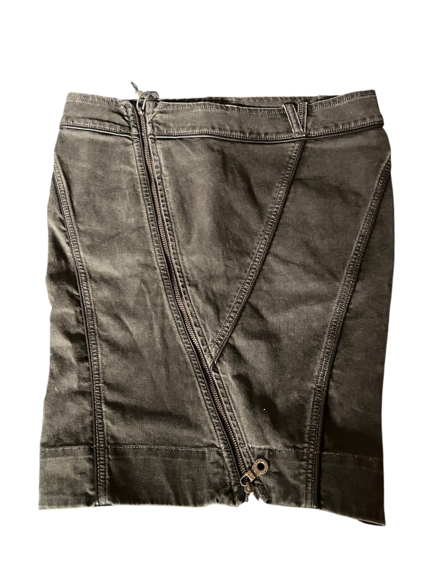 Diesel Asymmetric Zip Denim Mini Skirt #11887