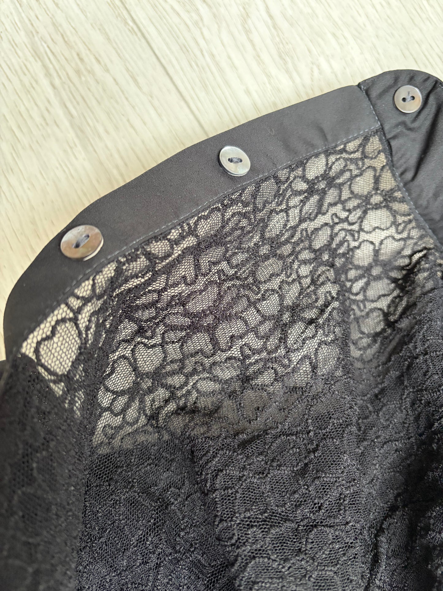 2000s Lace Button- Up Shirt #13163