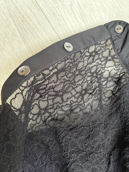 2000s Lace Button- Up Shirt #13163