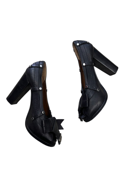 Marc by Marc Jacobs Studded Leather Peep Toe Heels #12733