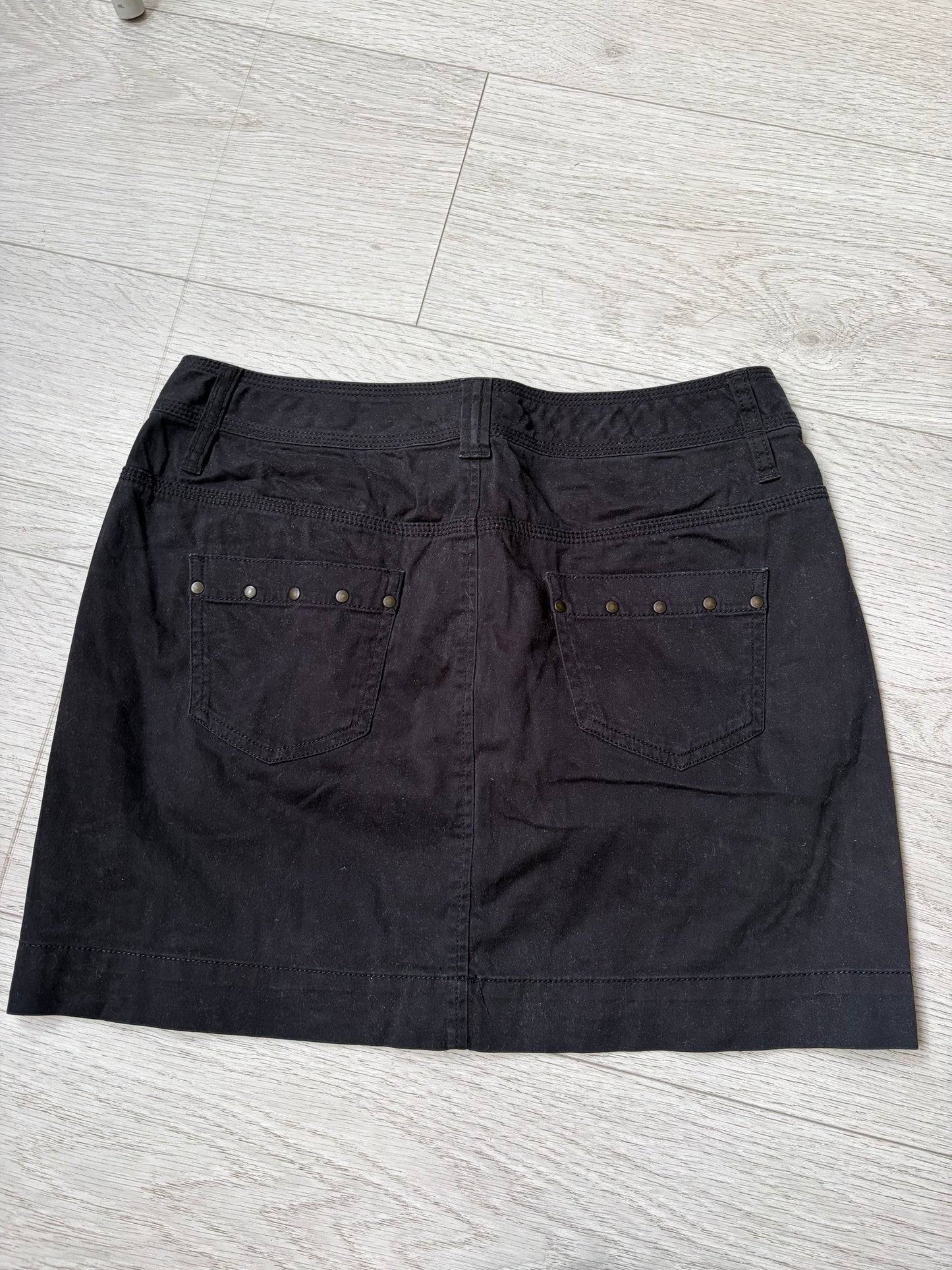 Vintage Calvin Klein Studded Black Mini Skirt #13223