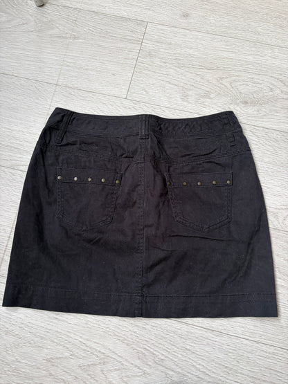 Vintage Calvin Klein Studded Black Mini Skirt #13223