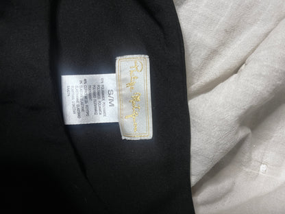 Black Baroque Flocked Corset Tank #11088