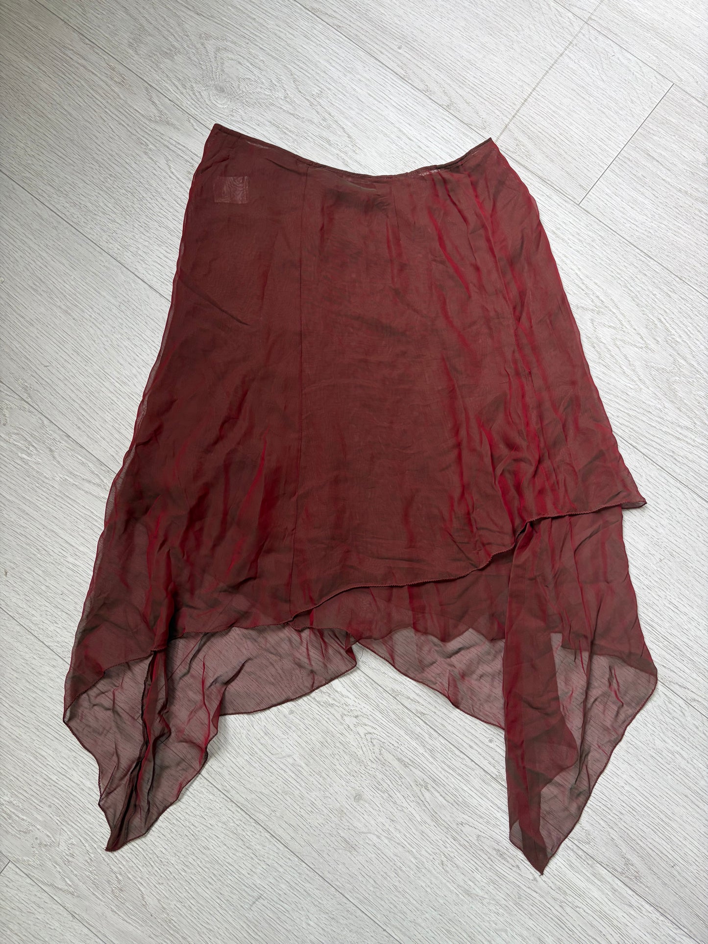 Maria Grazia Severi Silk-Blend Asymmetric Skirt #13201