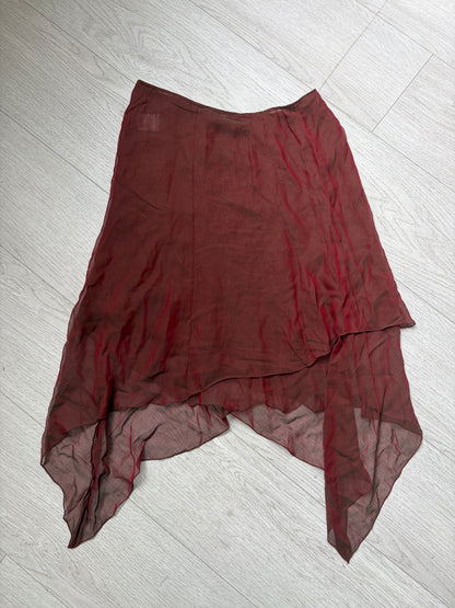 Maria Grazia Severi Silk-Blend Asymmetric Skirt #13201