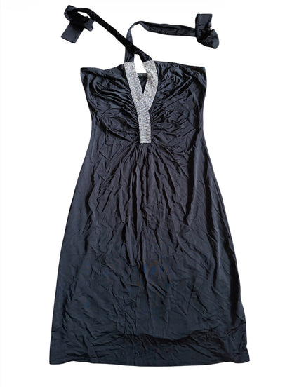 Motivi 2000s Rhinestone Halterneck Midi Dress