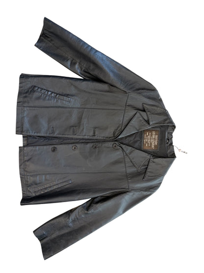 Vintage Les Boulevards Leather Blazer #12379