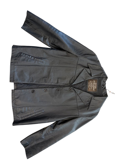 Vintage Les Boulevards Leather Blazer #12379
