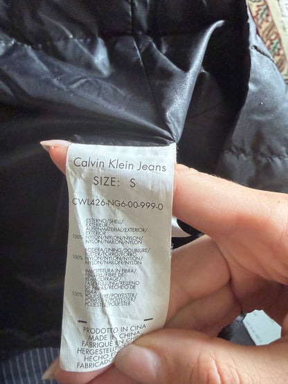 Calvin Klein Jeans Black Crinkled Nylon Jacket