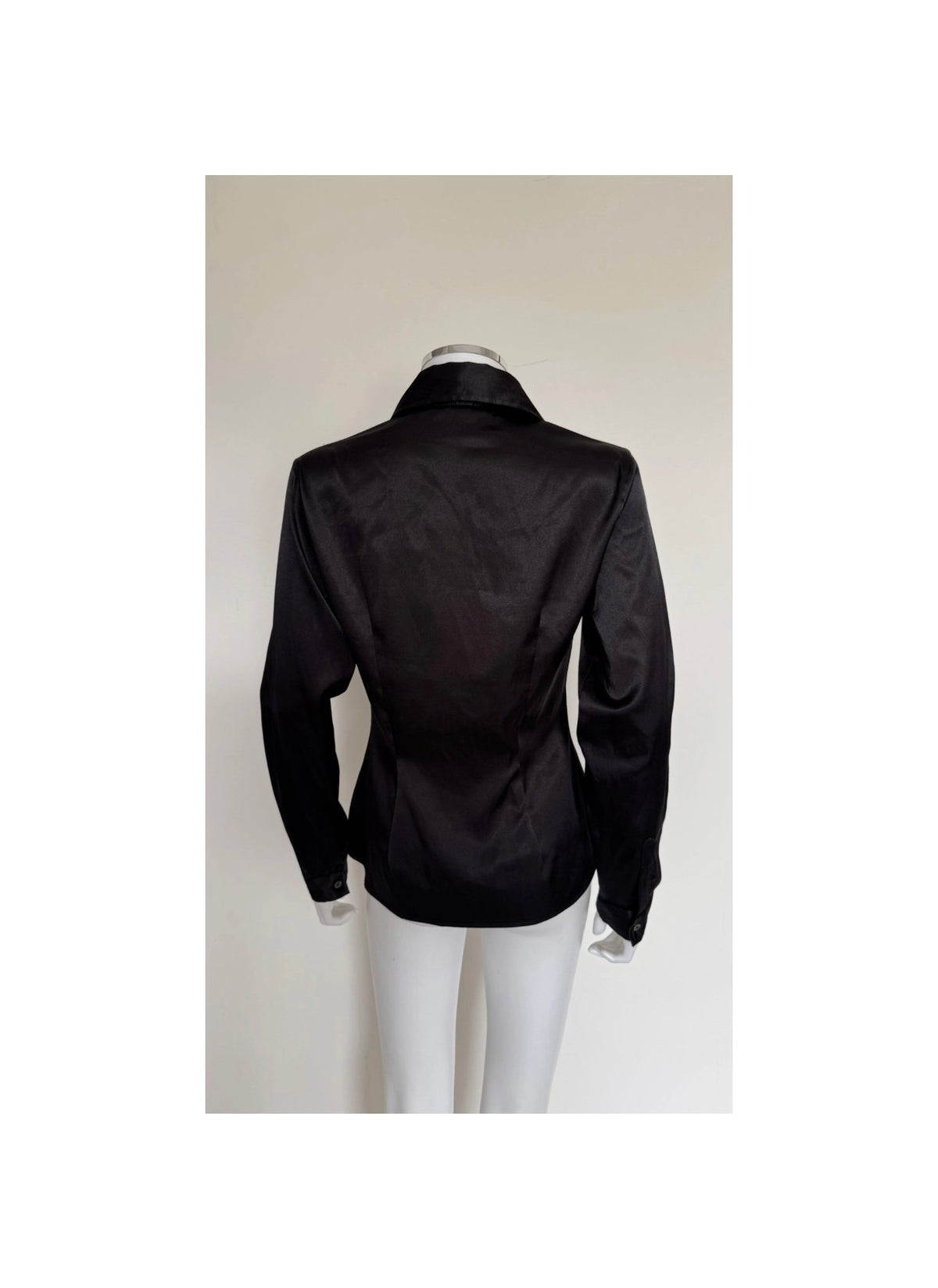 Vintage D&G Black Satin Fitted Shirt #13773