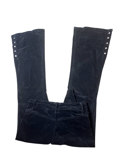 United Colors of Benetton Black Flared Trousers with Stud Detail #11603