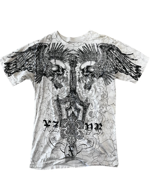 Tattoo Angel Affliction Tee L #5257