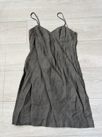 Vintage Armani Jeans Structured Grey Midi Dress #13227