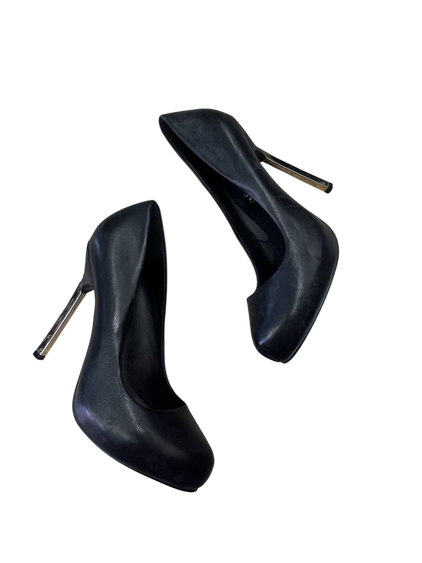 Aldo Leather Metal Heel Pumps