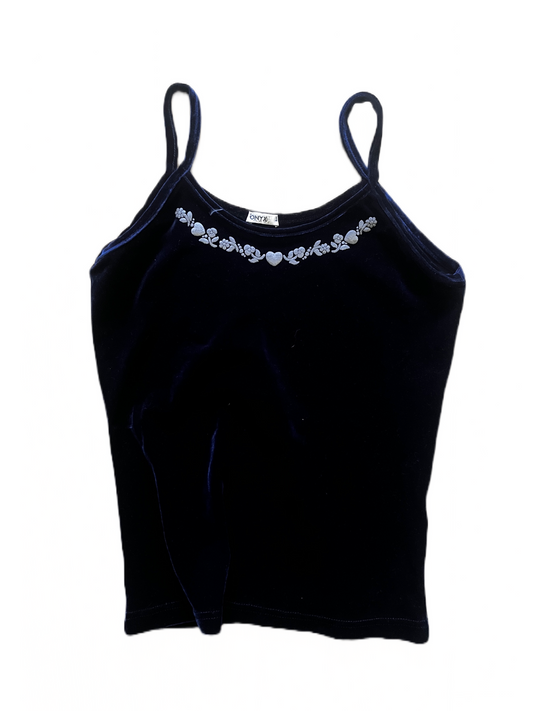 Blue Velvet Onyx Top S #4722