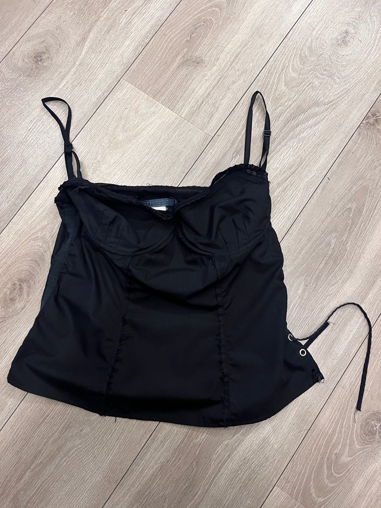 Andrea Rosati Black Corset Cami Top #10519