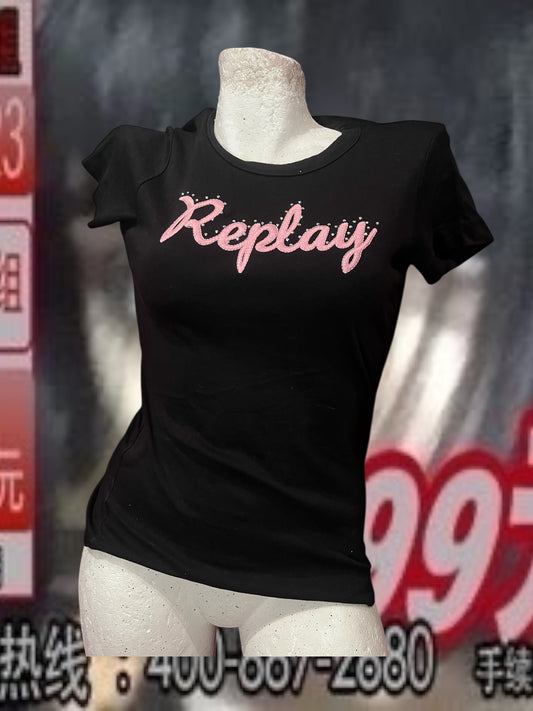 Replay Rhinestone Tee #10643