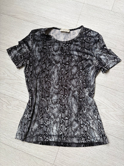 Italian Snakeskin Cold-Shoulder Top #13203