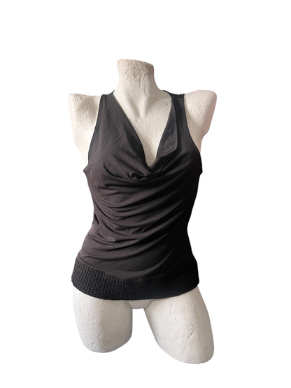 Black Drape Cowl Top #11622