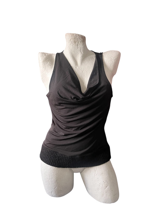 Black Drape Cowl Top #11622