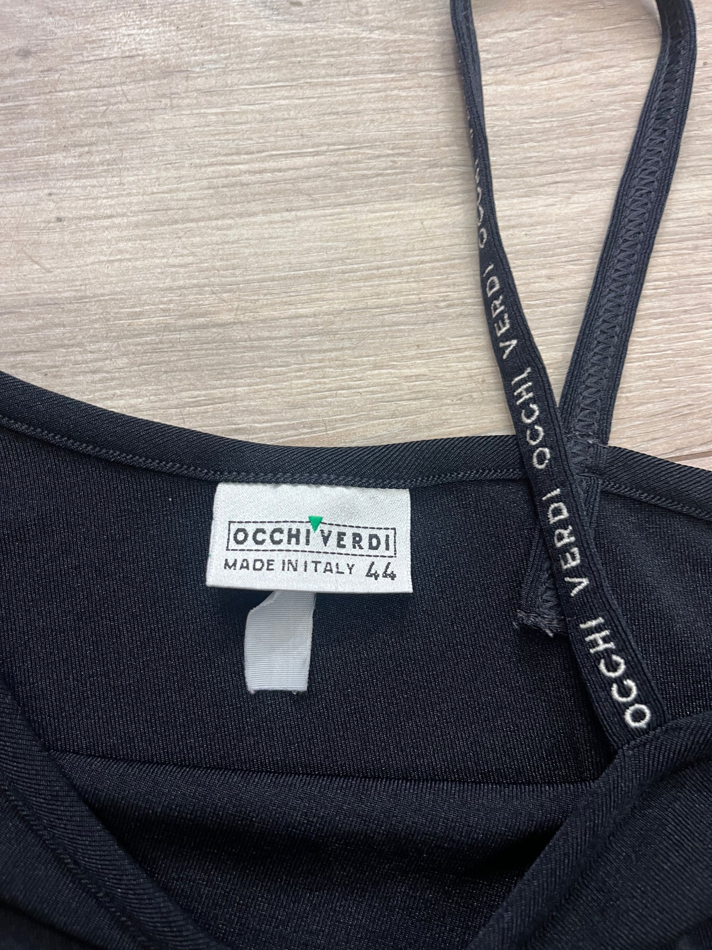 Black asymmetrical tank top #11358