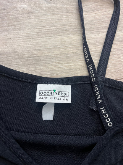 Black asymmetrical tank top #11358