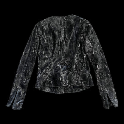 Snakeskin Leather Jacket