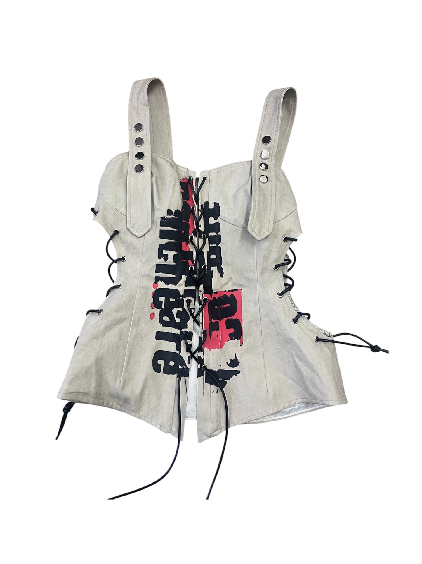 24ans Lace-Up Corset Top #11778