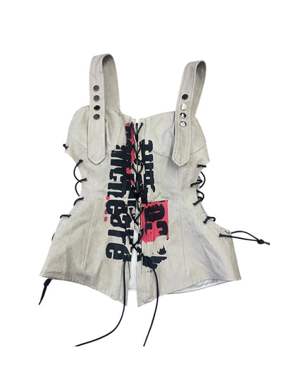 24ans Lace-Up Corset Top #11778
