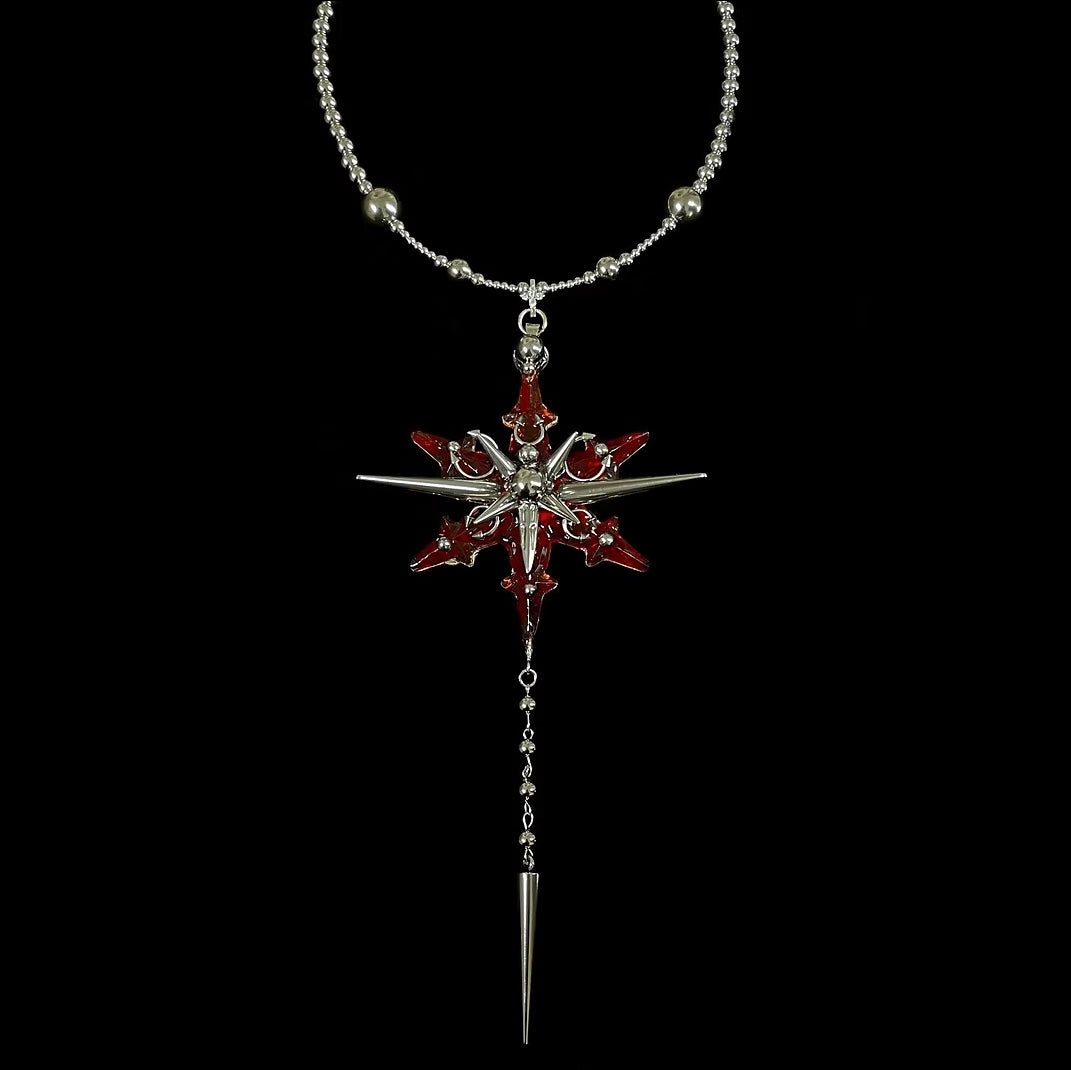 Frostfire long spikes necklace 666999 #8678