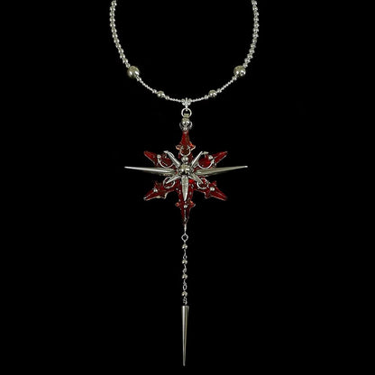 Frostfire long spikes necklace 666999 #8678