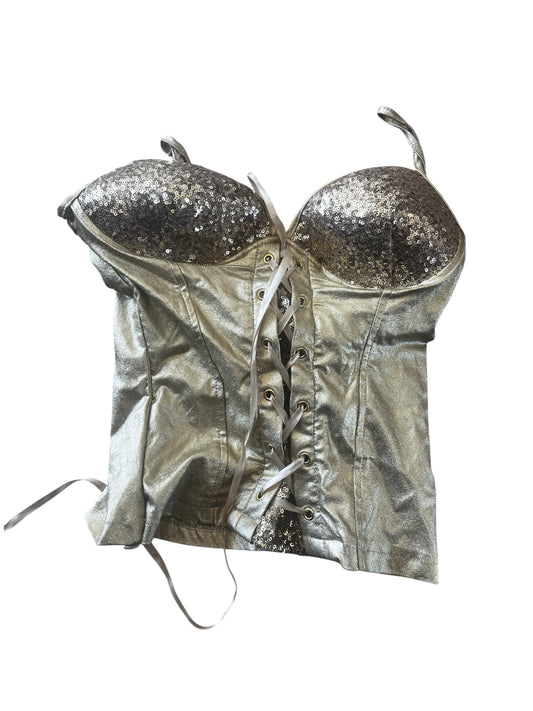Gold corset top #9238