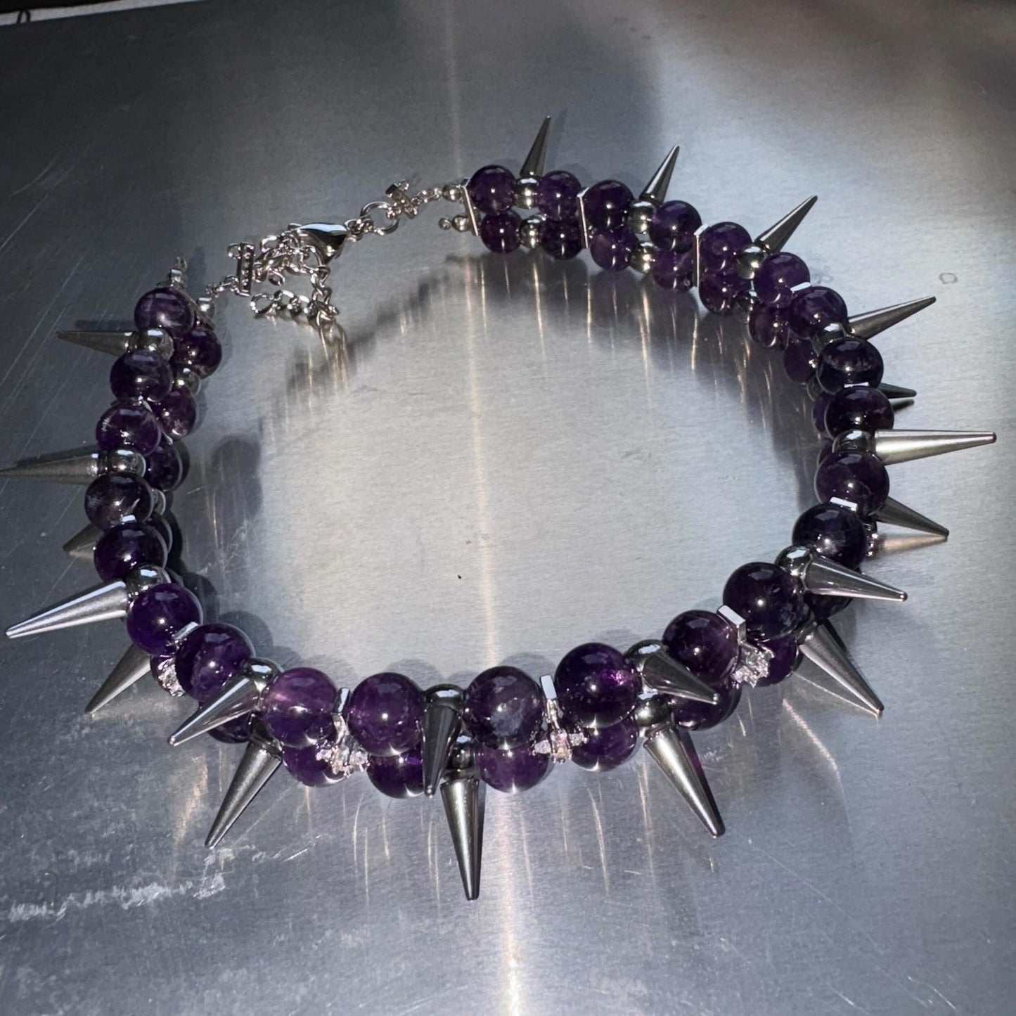 Extraction Purple spikes choker 666999 #9939