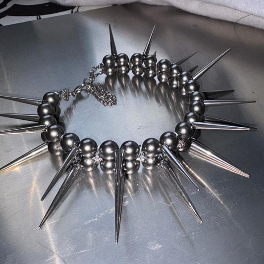 Iron serpent long spikes choker 666999 #9940