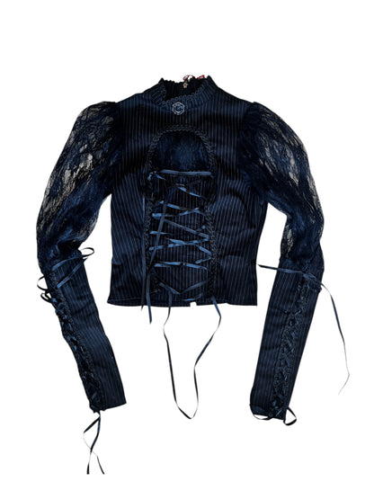 Phaze Black Lace Up Corset Top