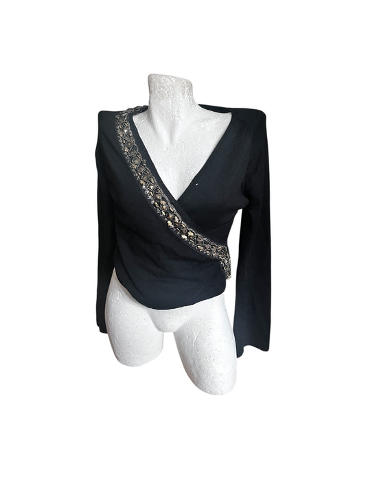 Merino Wool Wrap Cardigan #8666