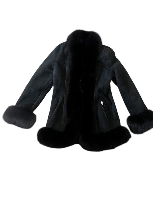 Suede Leather Fur Jacket #10393