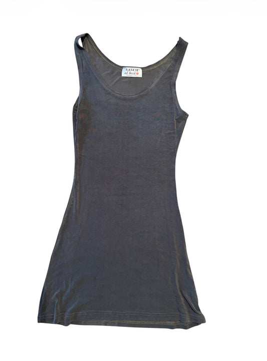 Sasch charcoal grey sleeveless scoop neck dress