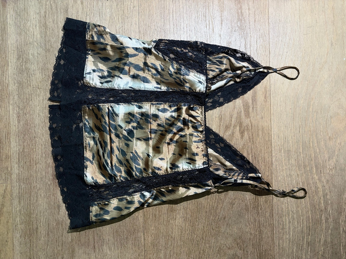 Specchio Animal Print Lace Camisole