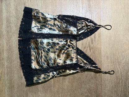 Specchio Animal Print Lace Camisole