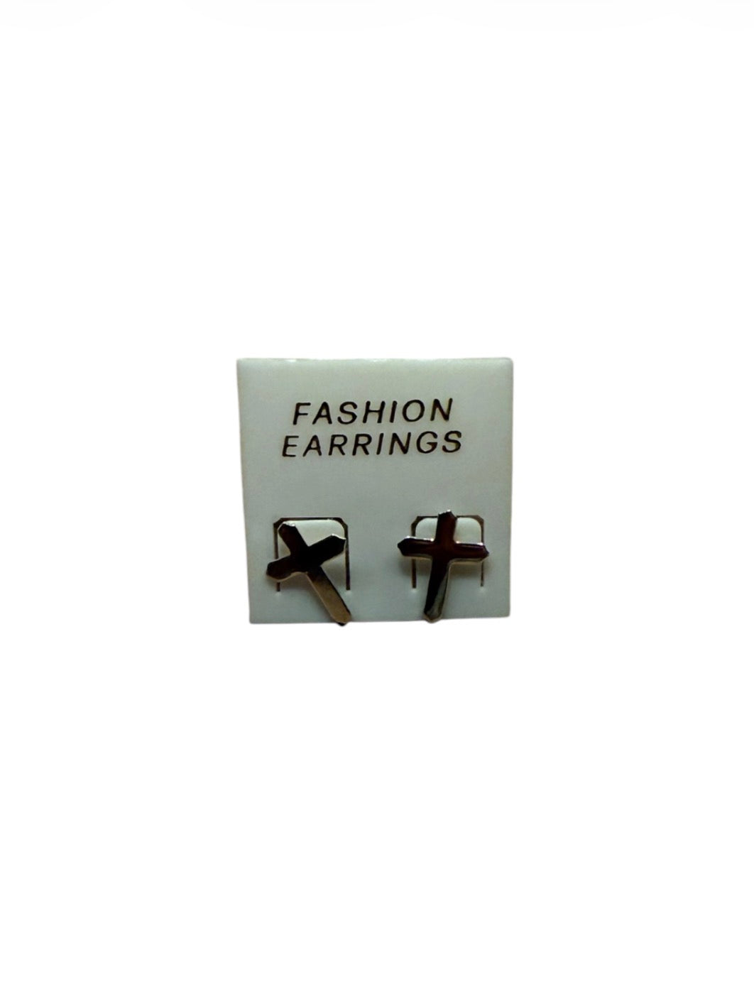 Silver Cross Stud Earrings #13793