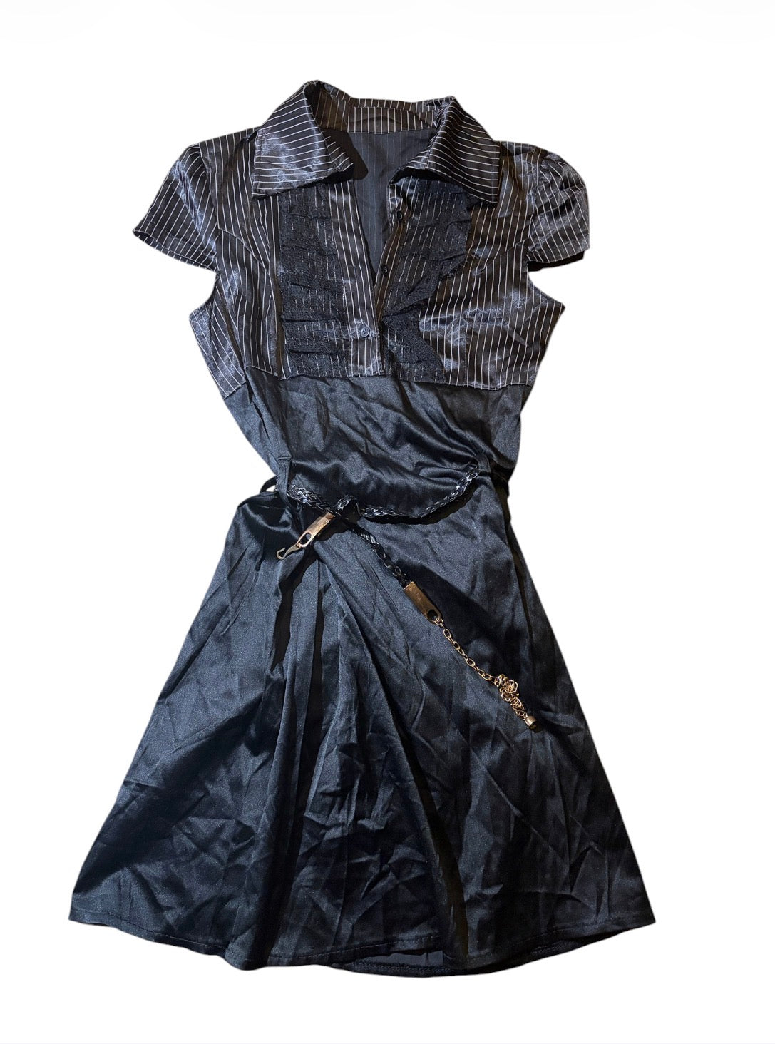HJ pinstripe chain detail dress