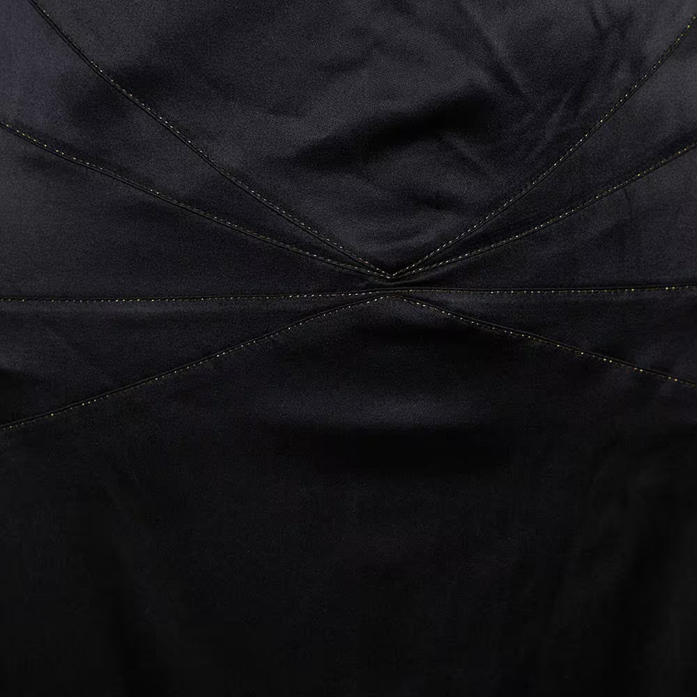 Just Cavalli black satin maxi skirt image 8