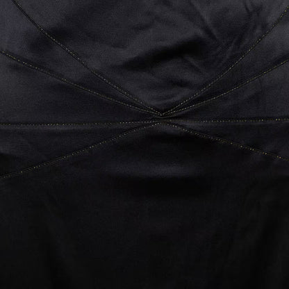 Just Cavalli black satin maxi skirt image 8