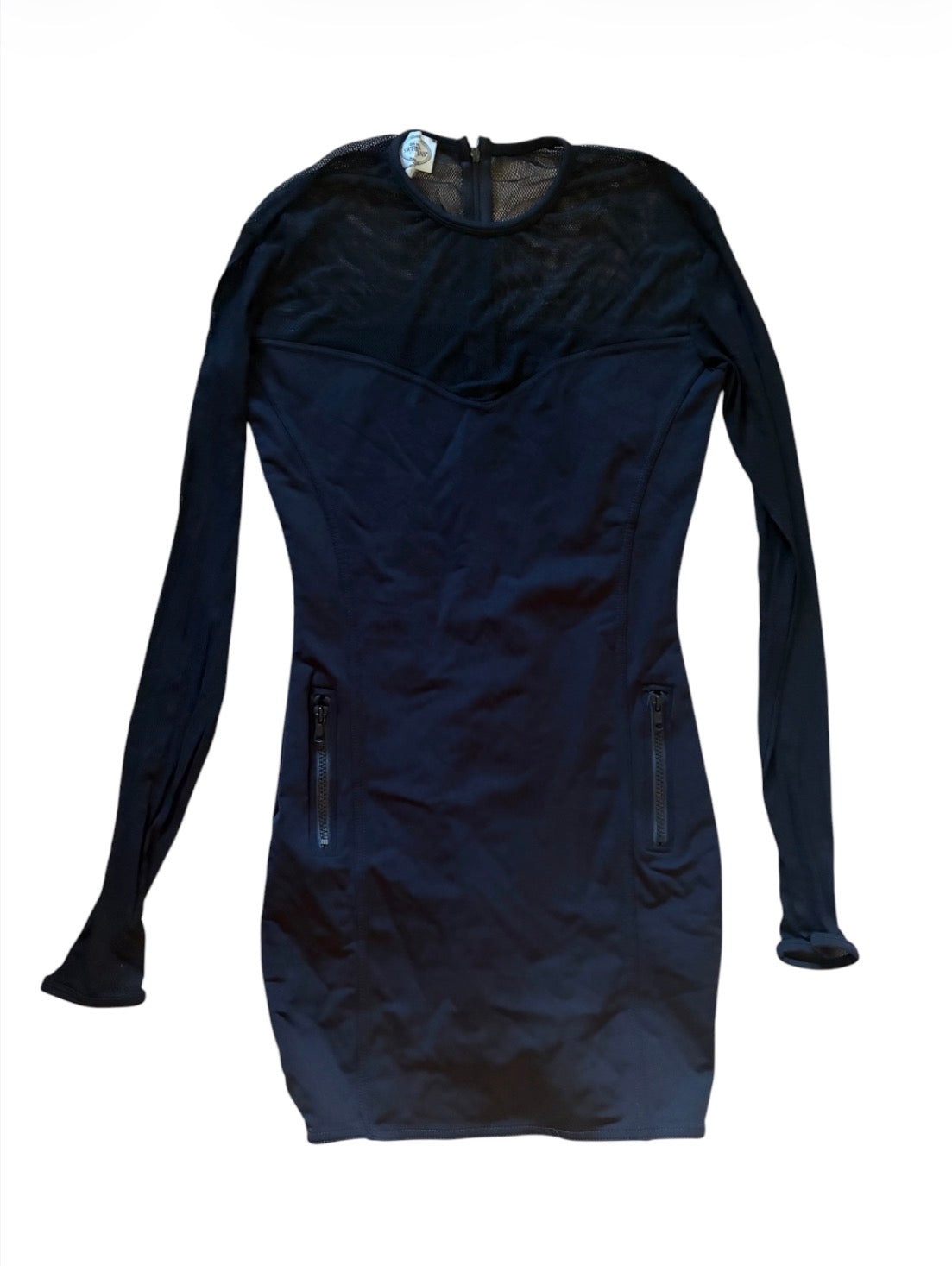 Original Swish Jeans navy mesh mini dress