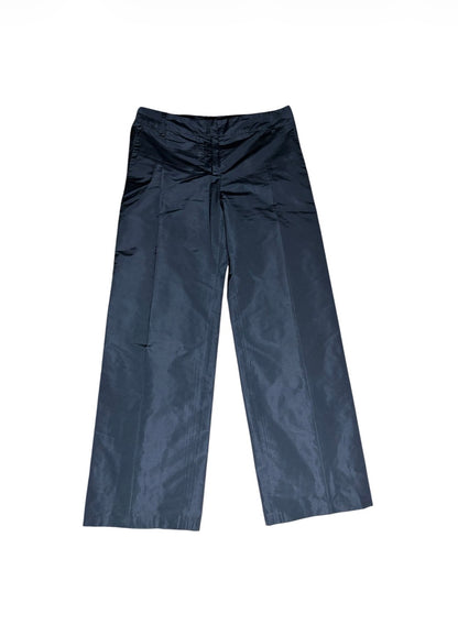 ’S Max Mara navy wide-leg trousers, back