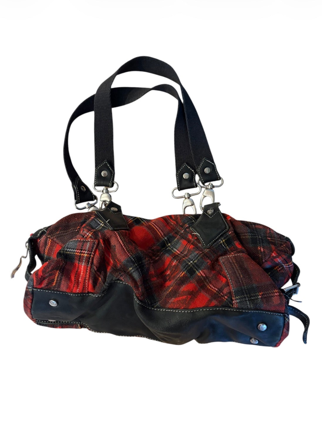 Vivienne Westwood red tartan shoulder bag
