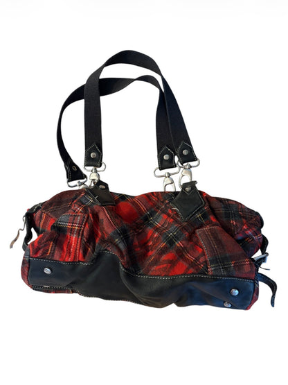 Vivienne Westwood red tartan shoulder bag